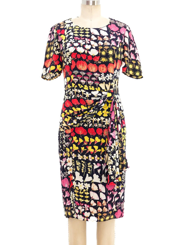 Valentino Botanical Print Silk Dress Dress arcadeshops.com