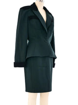 Thierry Mugler Green Structural Skirt Suit Suit arcadeshops.com