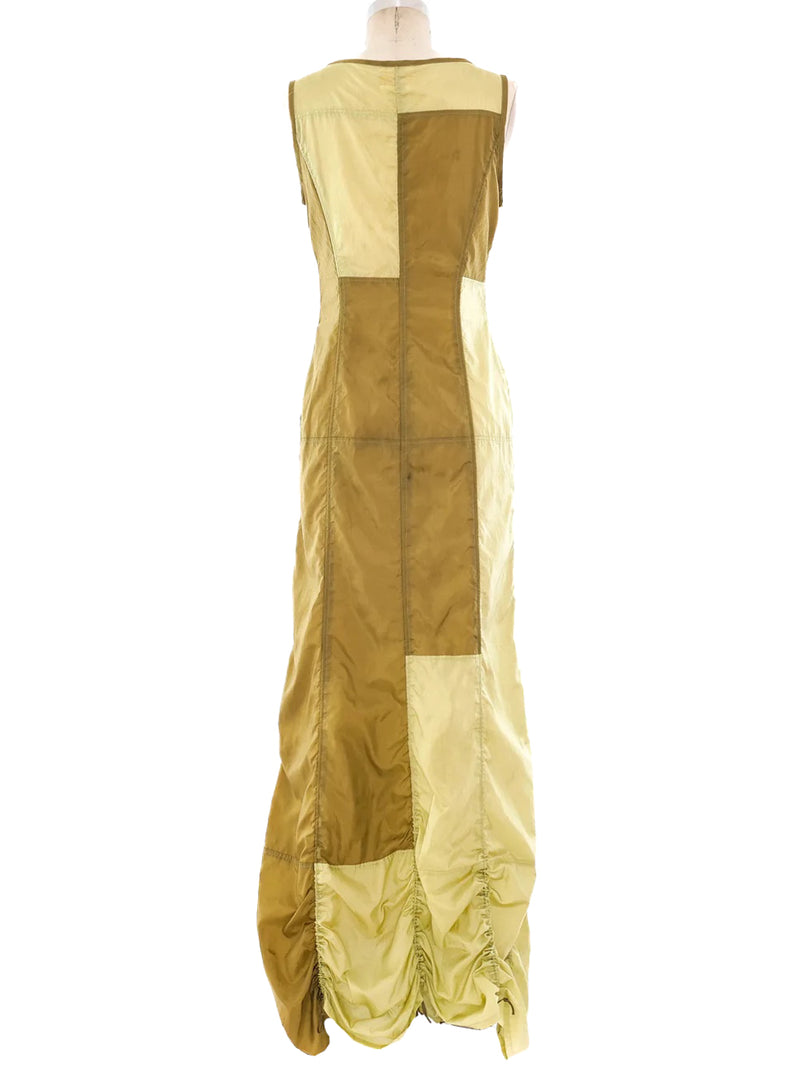 Norma Kamali Patchwork Drawstring Tank Dress Dress arcadeshops.com