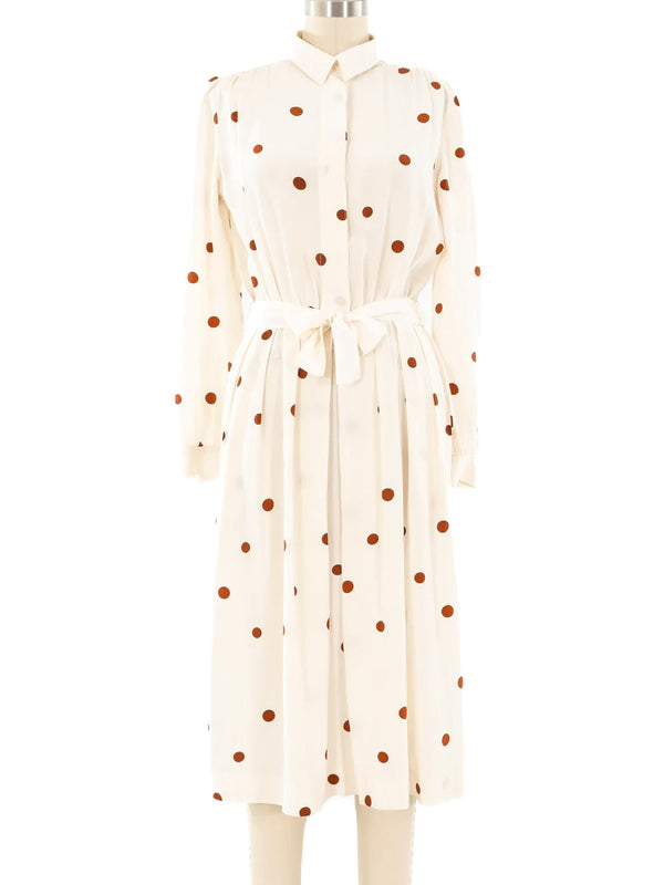 Balenciaga Dot Printed Silk Dress Dress arcadeshops.com