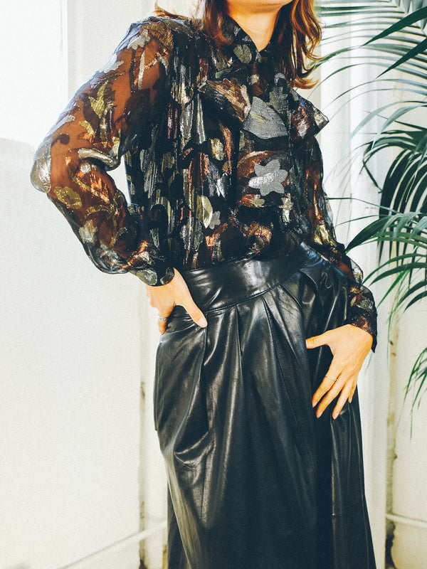 Koos Van Den Akker Metallic Blouse Top arcadeshops.com