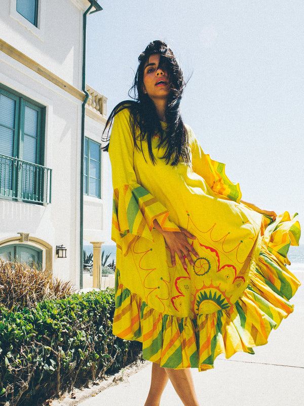 Josefa Embroidered Ruffle Dress Dress arcadeshops.com