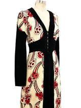 Ossie Clark Celia Birtwell Printed Crepe Dress Dress arcadeshops.com