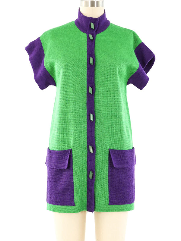 Yves Saint Laurent Colorblock Knit Jacket Jacket arcadeshops.com