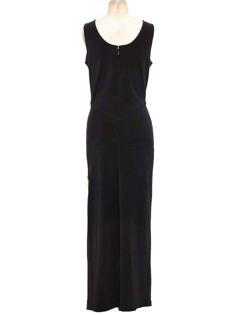 Embellished Bondage Inspired Bodycon Maxi Dress