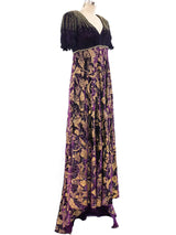 Patricia Lester Amethyst Velvet Maxi Dress Dress arcadeshops.com
