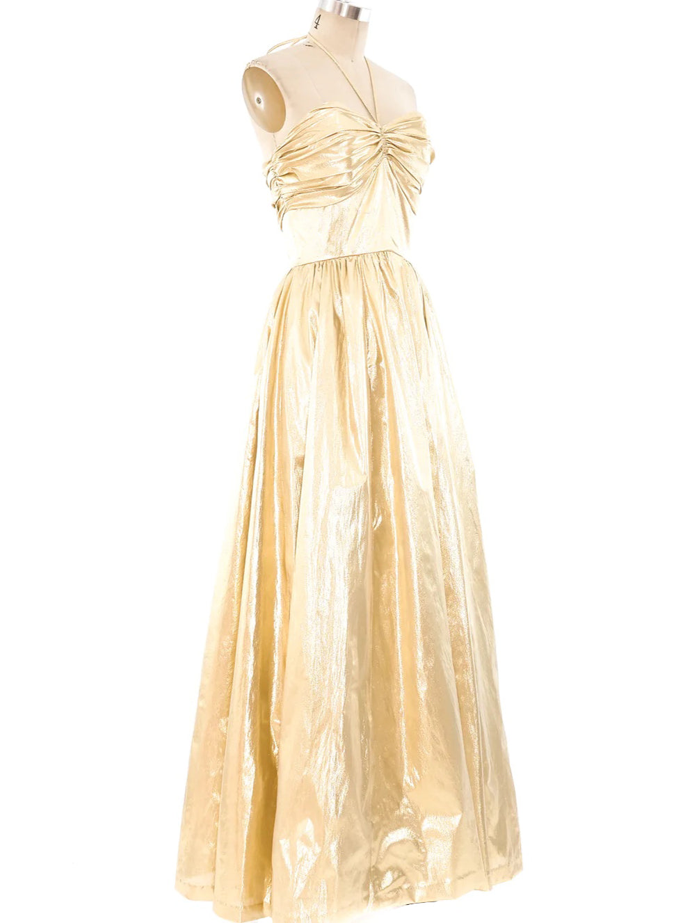 Gold Lame Halter Gown Gold Lame Halter Gown