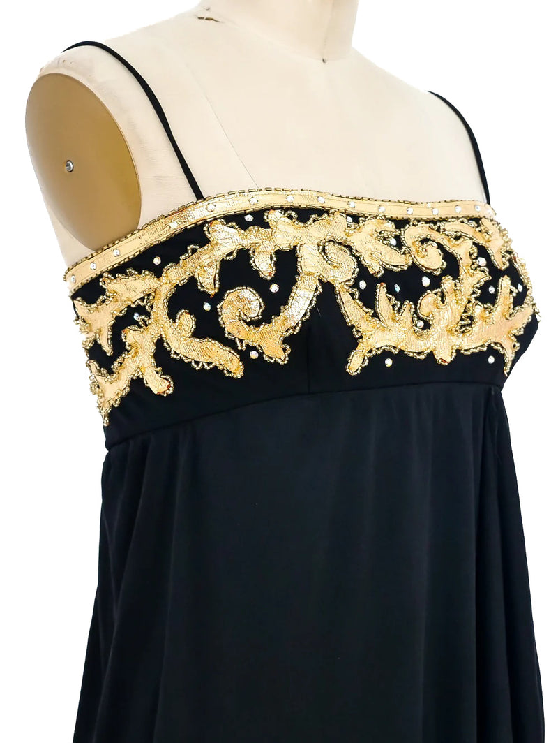 Embellished Jersey Empire Gown Dress arcadeshops.com