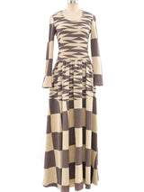 Rudi Gernreich Graphic Knit Maxi Dress Dress arcadeshops.com