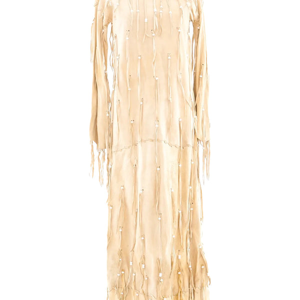 Giorgio di Sant'Angelo Embellished Deerskin Dress