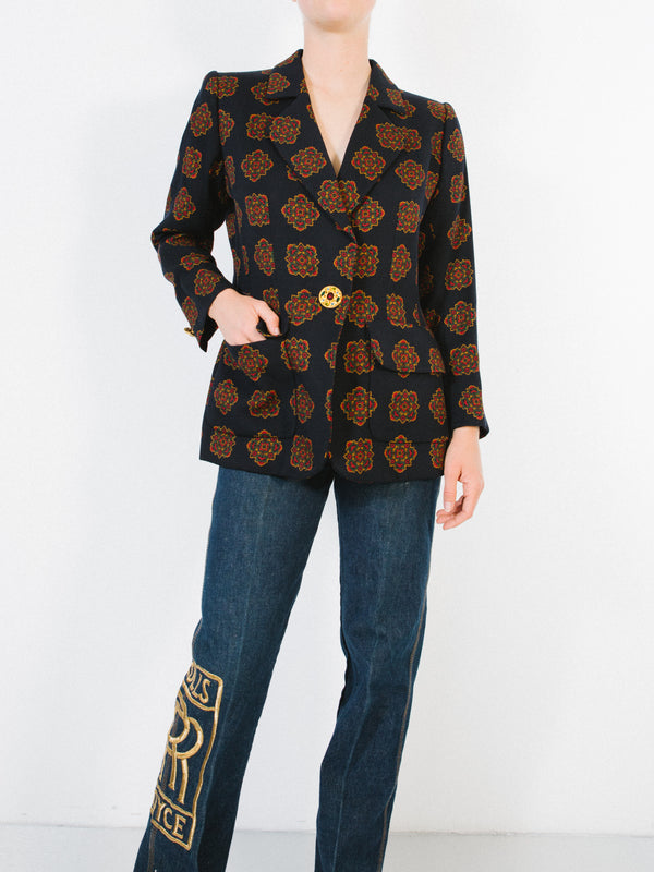 Yves Saint Laurent Printed Blazer Jacket arcadeshops.com