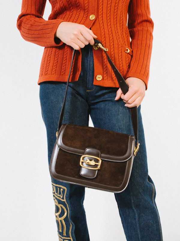 Celine Suede Carriage Shoulder Bag Accessory arcadeshops.com