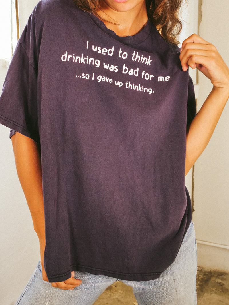Drinking vs Thinking Tee T-shirt arcadeshops.com
