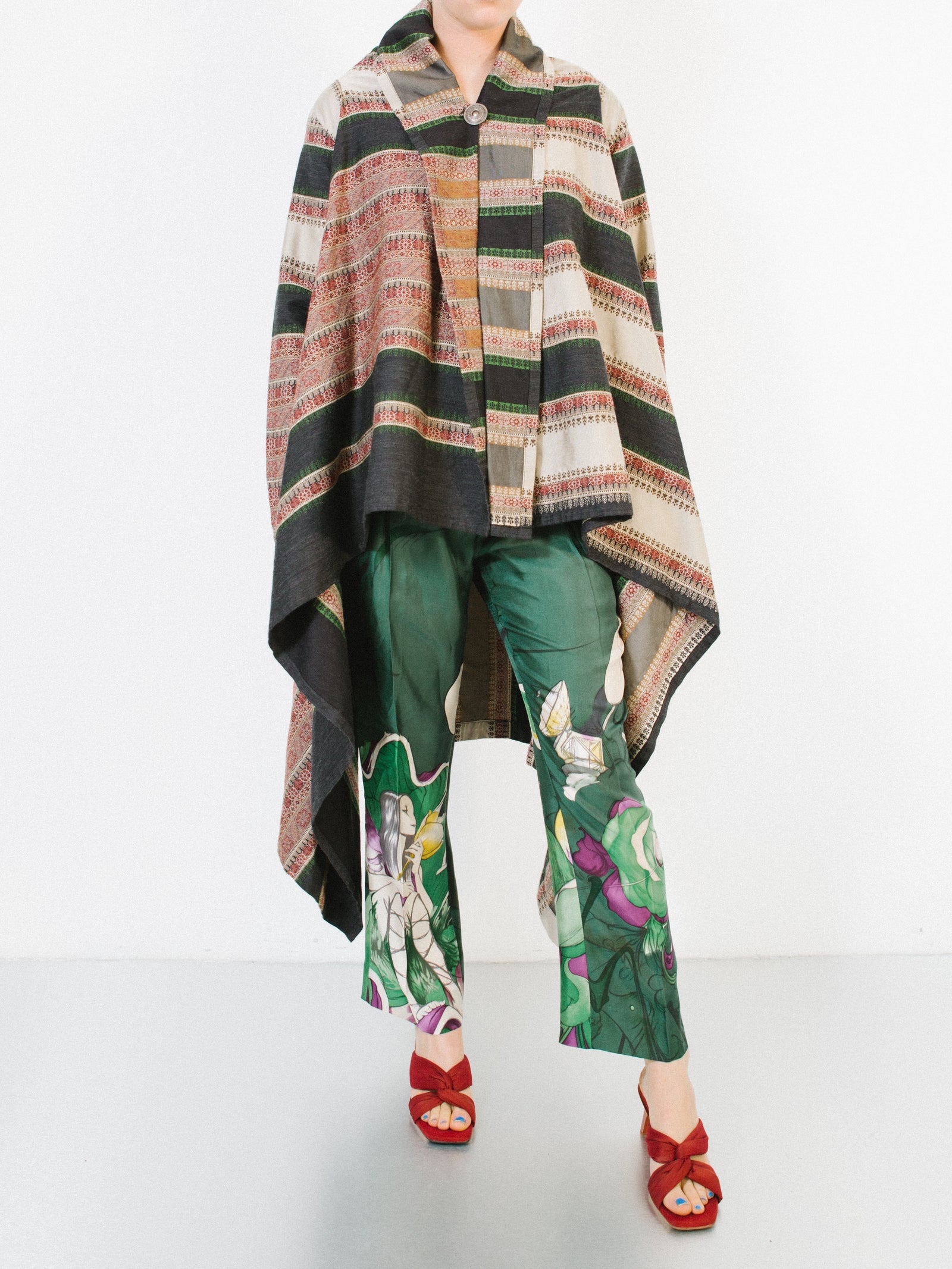 Prada Fairy Print Silk Pants
