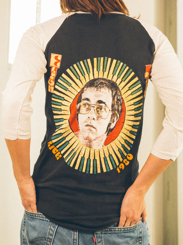 Elton John 1980 Raglan Tee T-shirt arcadeshops.com