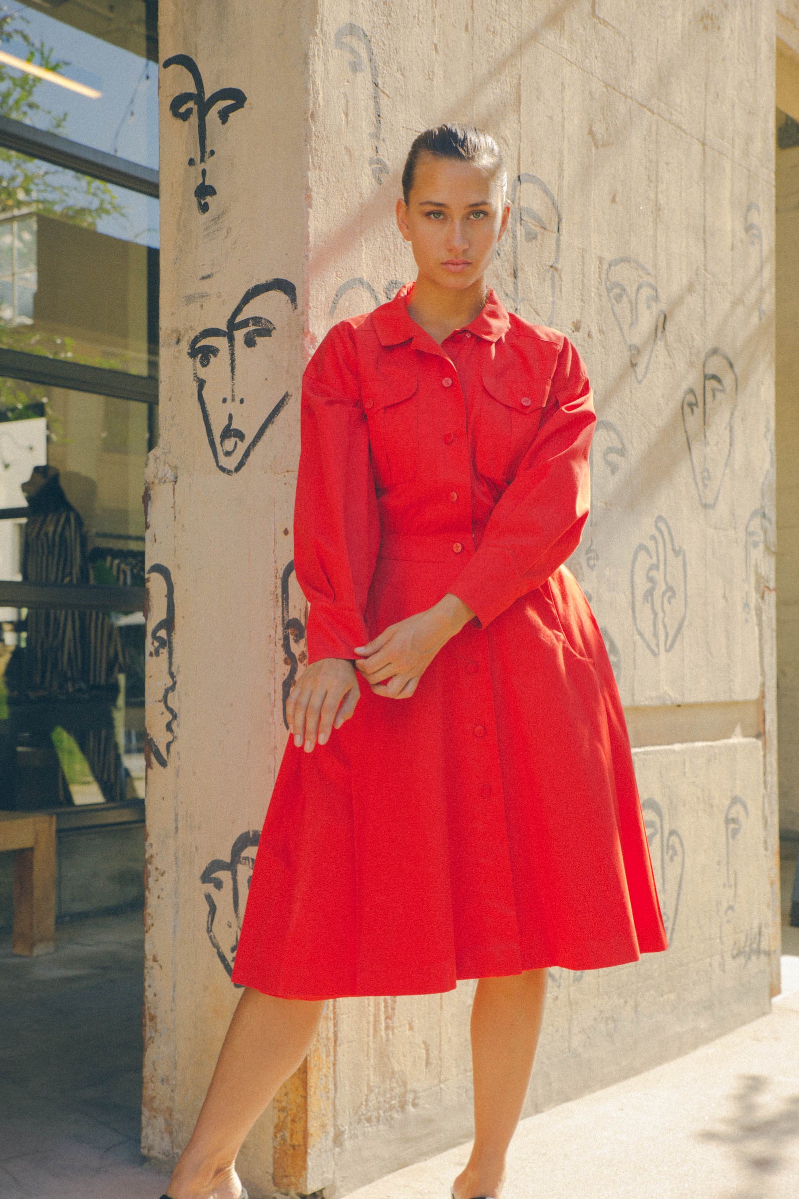 Karl Lagerfeld Red Shirt Dress Karl Lagerfeld Red Shirt Dress