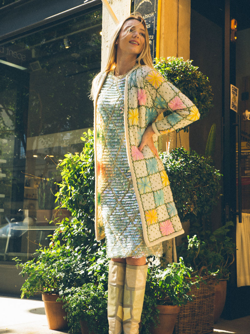 Paillette Knit Midi Dress Dress arcadeshops.com