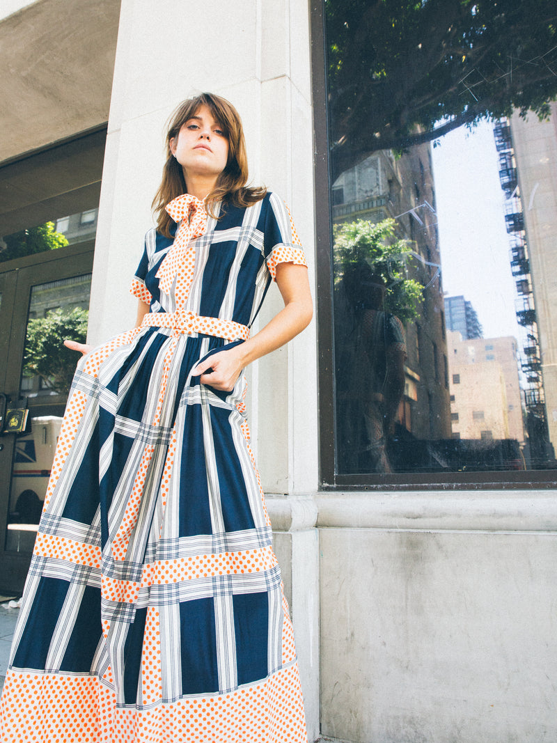 Geometric Printed Maxi Dress Dress arcadeshops.com