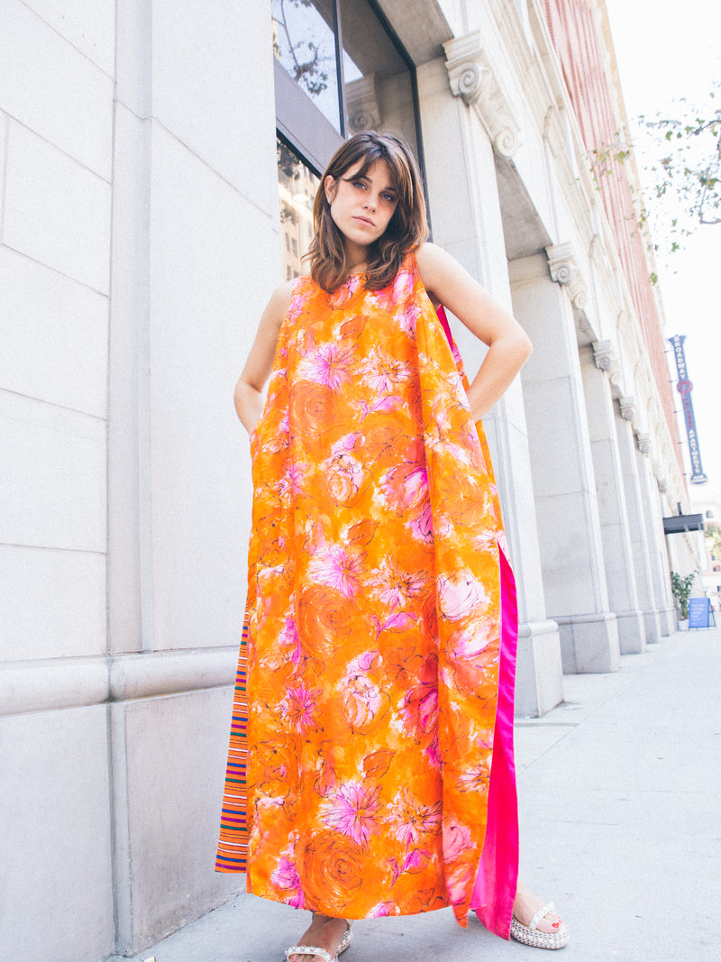 Floral Wrap Tank Dress Dress arcadeshops.com