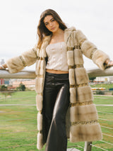 Python and Fur Banded Maxi Coat Outerwear arcadeshops.com