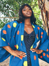 Ikat Dot Haori Kimono Jacket arcadeshops.com