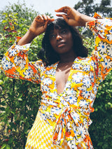 Givenchy Electric Daisy Print Wrap Top Top arcadeshops.com