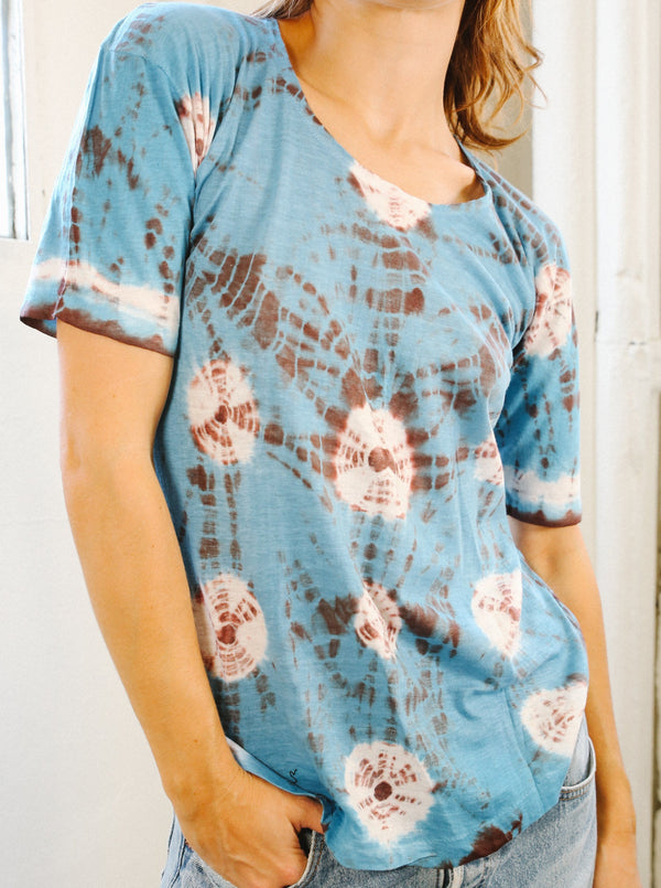 1970's Turquoise Tie Dye Tee T-shirt arcadeshops.com