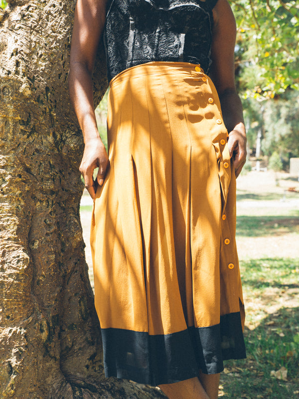 Christian Dior Pleated Silk Skirt Bottom arcadeshops.com