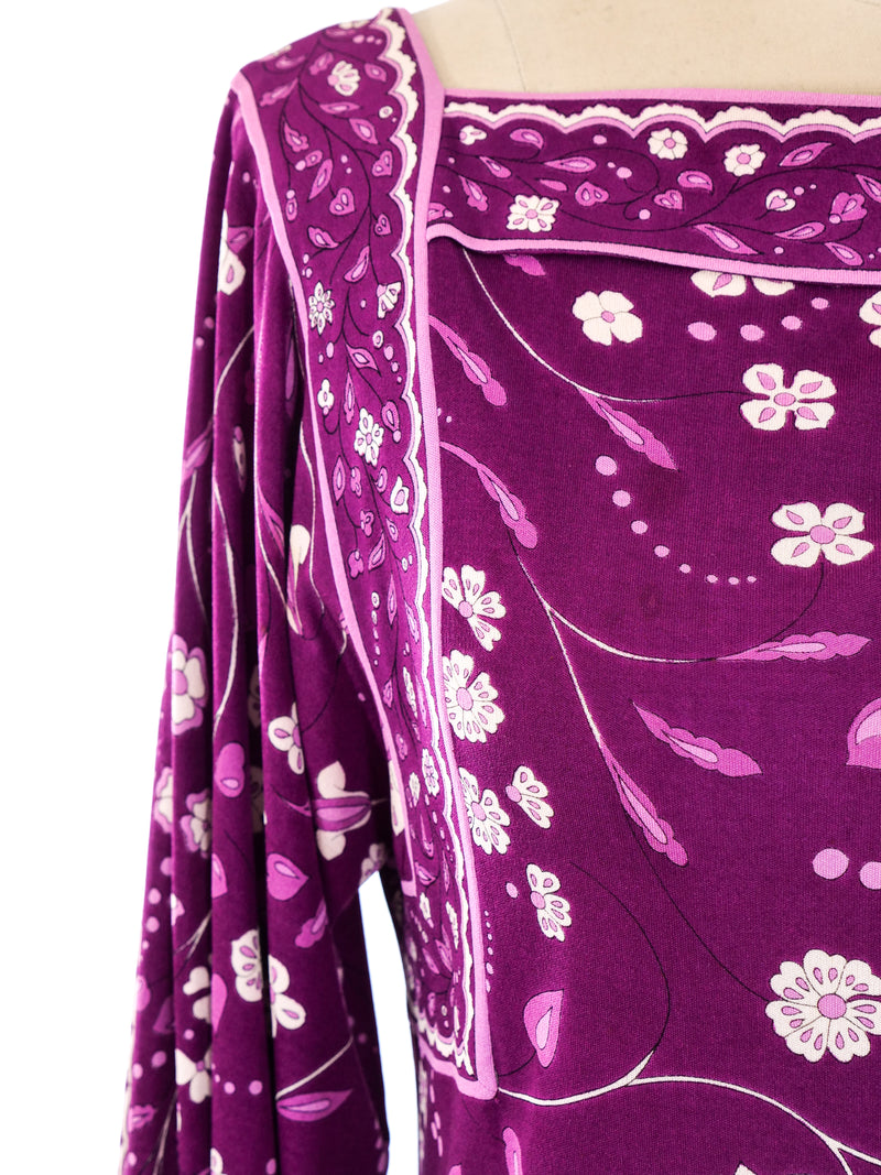 1960's Emilio Pucci Floral Silk Jersey Dress Dress arcadeshops.com