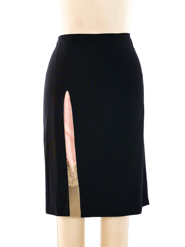 Jean Paul Gaultier Exposed Slip Black Skirt Bottom arcadeshops.com