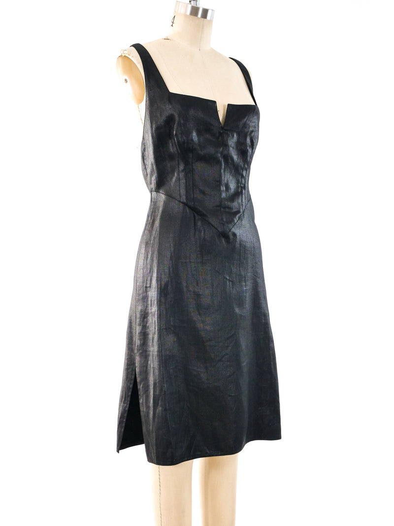 Valentino Waxed Linen Tank Dress Dress arcadeshops.com