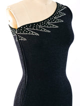 Adolfo Crystal Embellished Knit Dress Dress arcadeshops.com