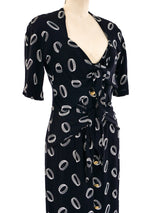 Chanel 1930's Inspired Tie Front Maxi Dress Dress arcadeshops.com