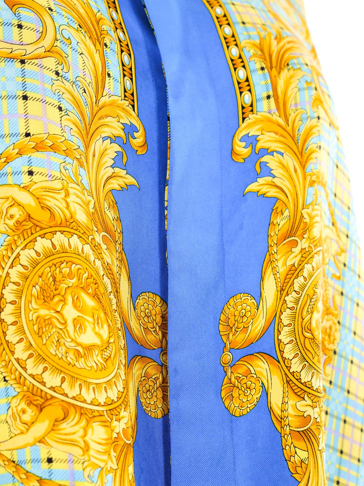 Versace authentic mulberry silk FABRIC. Baroque. Made in Italy. Panel