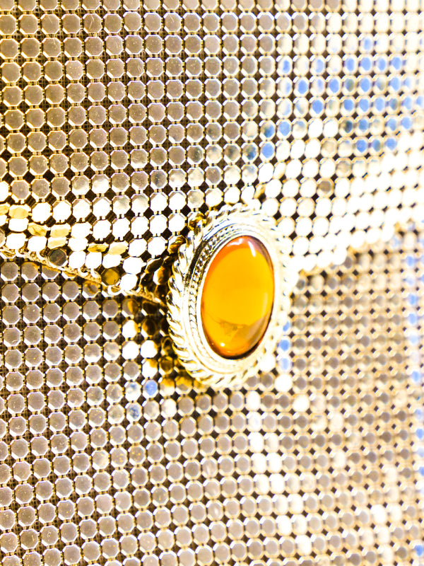Whiting and Davis Gold Chainmail Bag Accessory arcadeshops.com