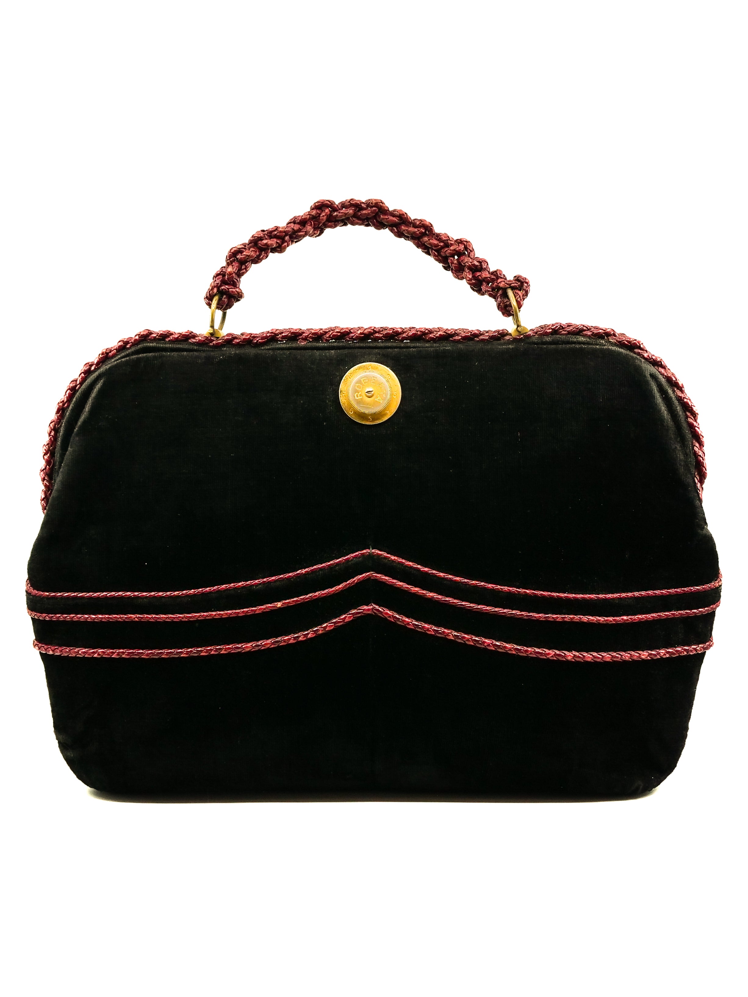 Roberta di Camerino Velvet Top Handle Bag