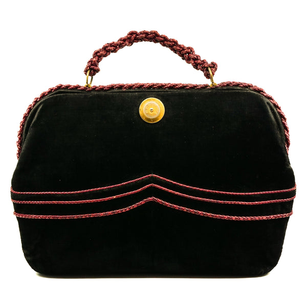 Roberta di Camerino Velvet Top Handle Bag