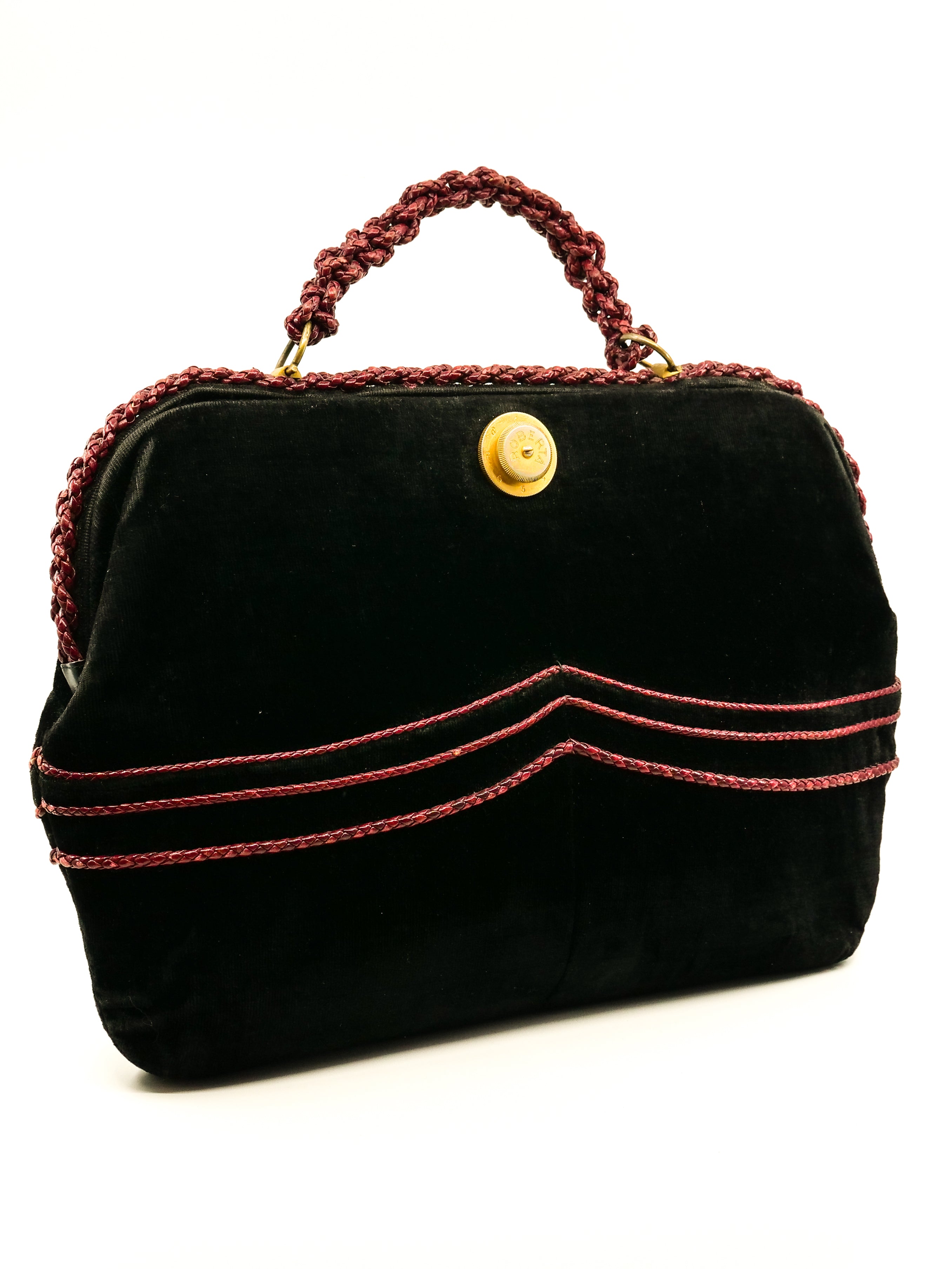 Roberta di Camerino Velvet Top Handle Bag