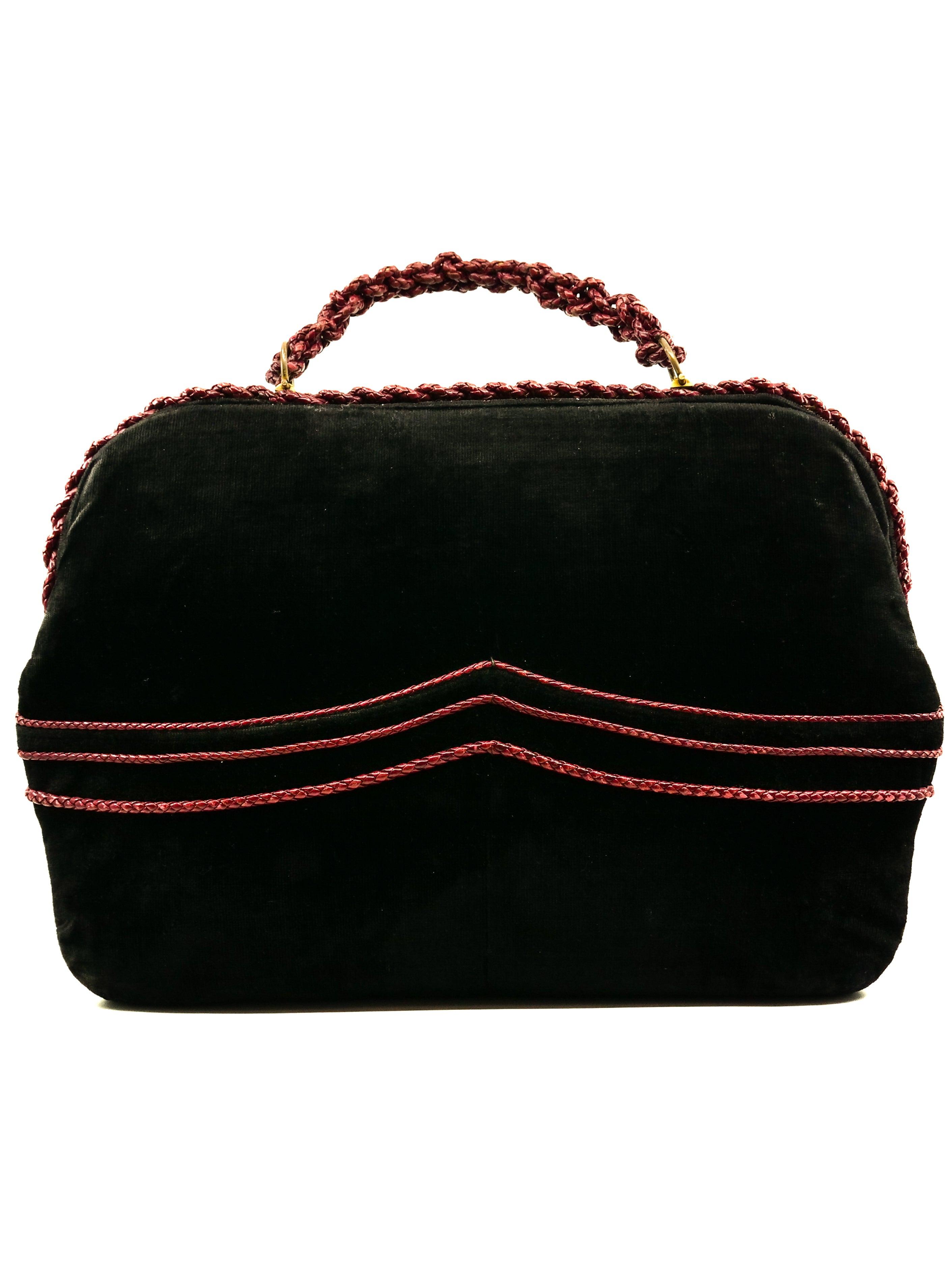 バッグ 80s Roberta di Camerino Bag ITALY made Roberta di Camerino Velvet Top Handle Bag