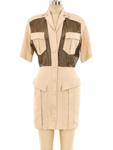 Thierry Mugler Perforated Safari Dress Dress arcadeshops.com
