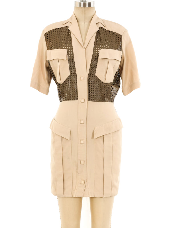 Thierry Mugler Perforated Safari Dress Dress arcadeshops.com
