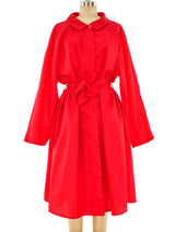 Fendi Red Belted Raincoat Jacket arcadeshops.com