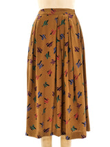 Christian Dior Abstract Printed Silk Skirt Bottom arcadeshops.com