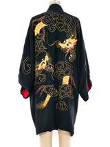 Dragon Embroidered Silk Robe Jacket arcadeshops.com