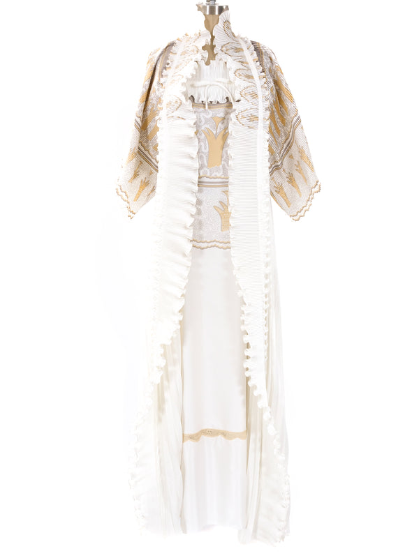 Zandra Rhodes Printed Pleated Ensemble Dress arcadeshops.com