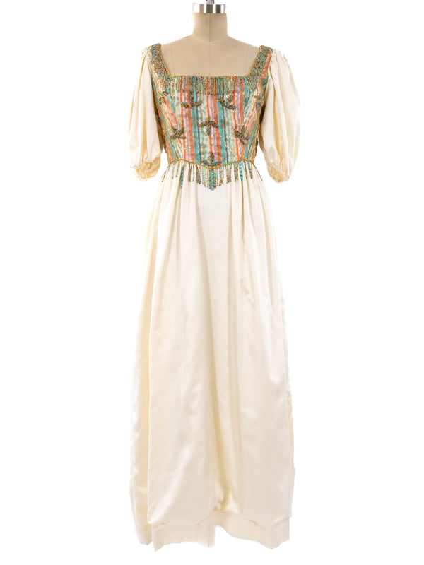 Victor Costa Beaded Bodice Gown Dress arcadeshops.com