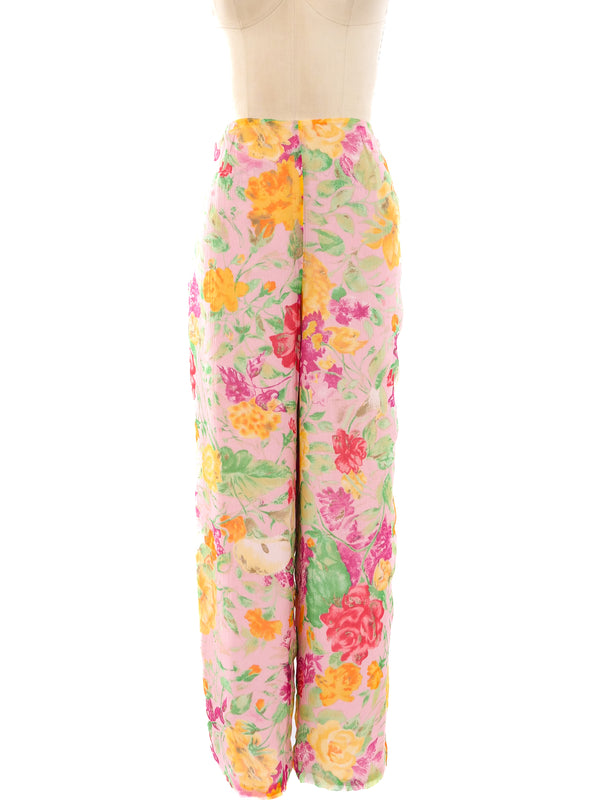 Kenzo Silk Floral Pants Bottom arcadeshops.com