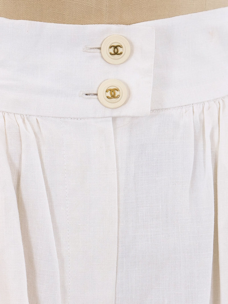 Chanel Linen High Waist Pants Bottom arcadeshops.com