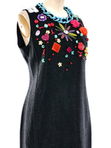 Moschino Cheap and Chic Raffia Accented Dress Dress arcadeshops.com