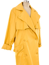 Yves Saint Laurent Yellow Trench Coat Jacket arcadeshops.com